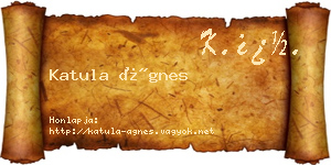 Katula Ágnes névjegykártya